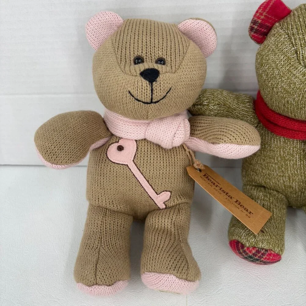 Starbucks Bearista Bears Knitted Plush 88th‎ & 89th Edition 2009 & 2010